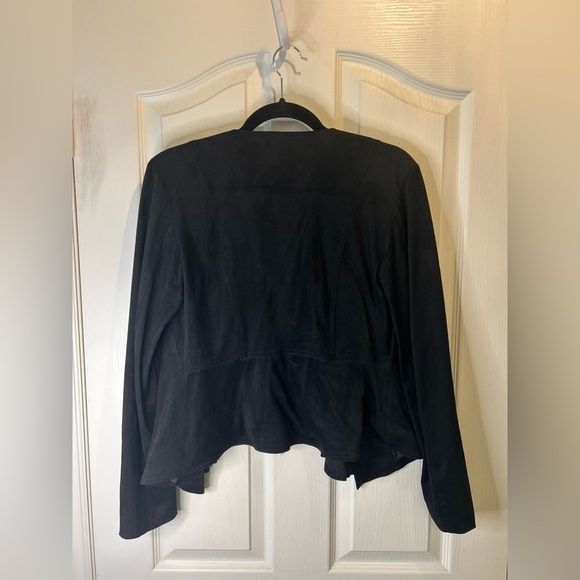 🖤”Hutch” NWT Anthropologie Women’s Stunning Black Suede Waterfall Jacket Size XS - Picture 3 of 13